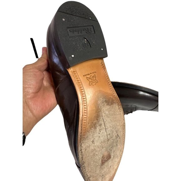 Stacy Baldwin Leather Dark Brown Men's Cap Toe Dress Shoes Size 12 sku 2625 - Picture 11 of 14